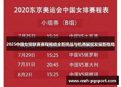 2025中国女排联赛赛程揭晓全新挑战与机遇展现发展新格局